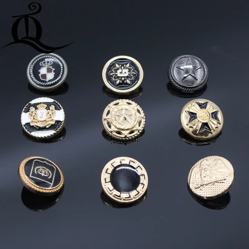

22.5mm,10pcs new fashion mix brand button decorative buttons high quality metal buttons for men shirt suit sewing accessories