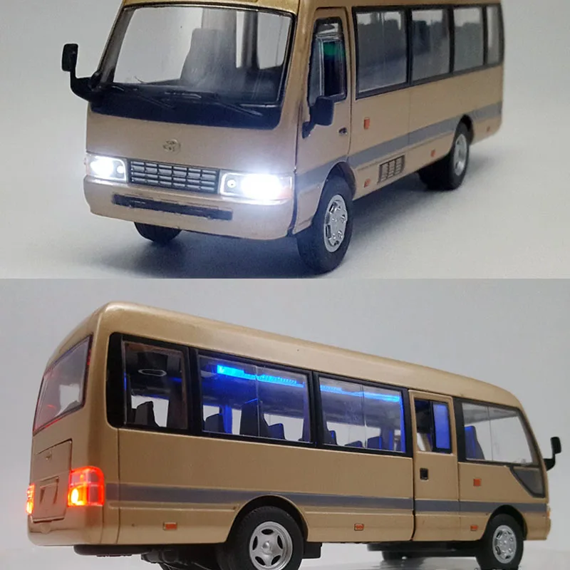 1:32 весы сплав литье под давлением металлический автомобиль для TOYOTA Coaster