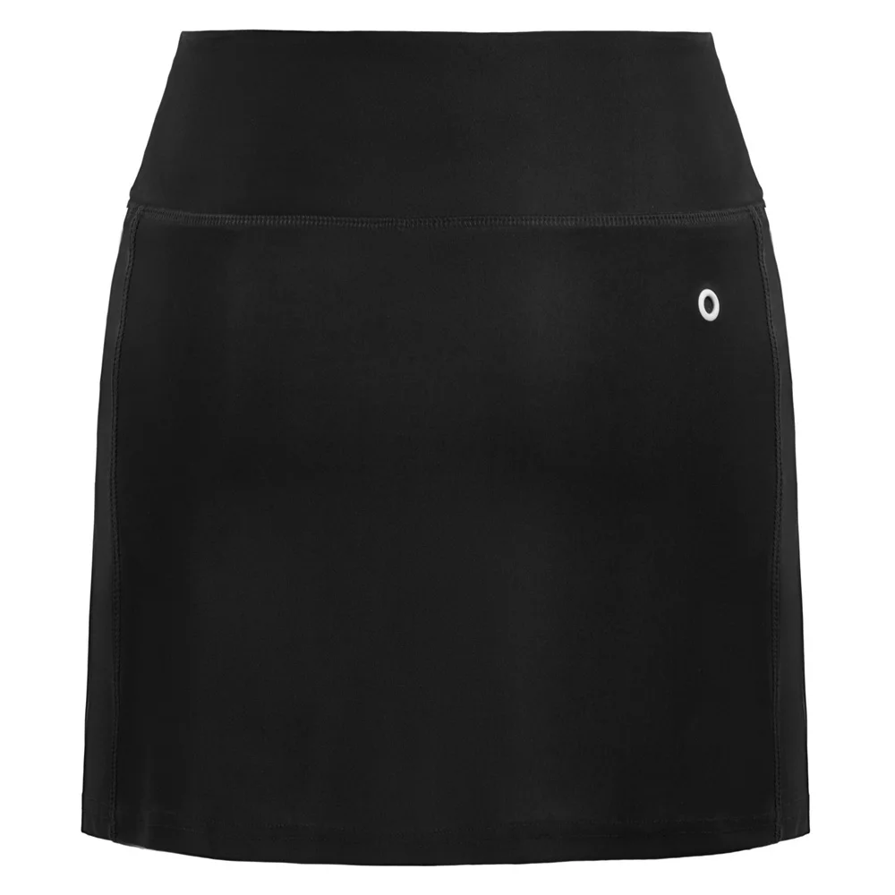 

Women Athletic Sports Elastic Waist Stretchy Culotte Skort With Mesh Shorts