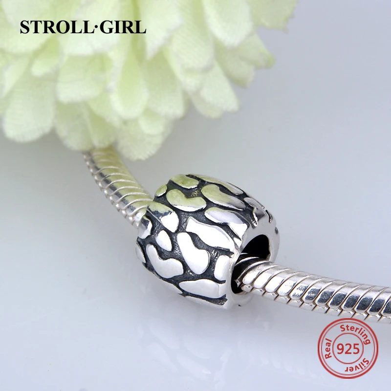 

925 tree bark charm beads Bangles New Arrival Fit European charms original silver Pendant sterling-silver-Jewelry for women gift