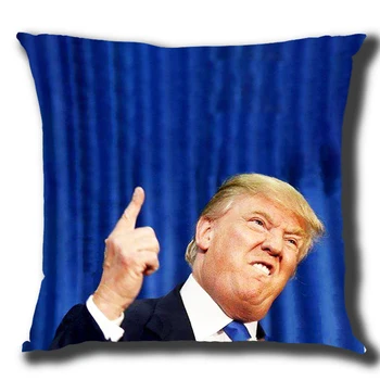 

Donald John Trump Portrait Polyester Cushion Cover America President Home Decorative Pillows Cover /Tapestry Cojines 45x45cm