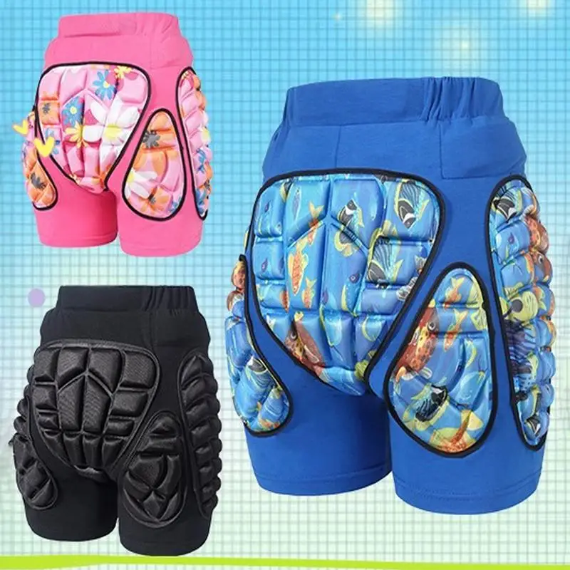 جديد الأطفال على الجليد تزلج الورك سادة حماية الدراجات التزلج التزلج الرياضية السراويل الفتيان الفتيات التزلج الأسطوانة السراويل
