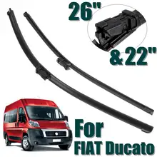 2"& 26" кнопочный Тип плоских стеклоочистителей для FIAT Ducato 2006- передний резиновый чистящий стеклоочиститель