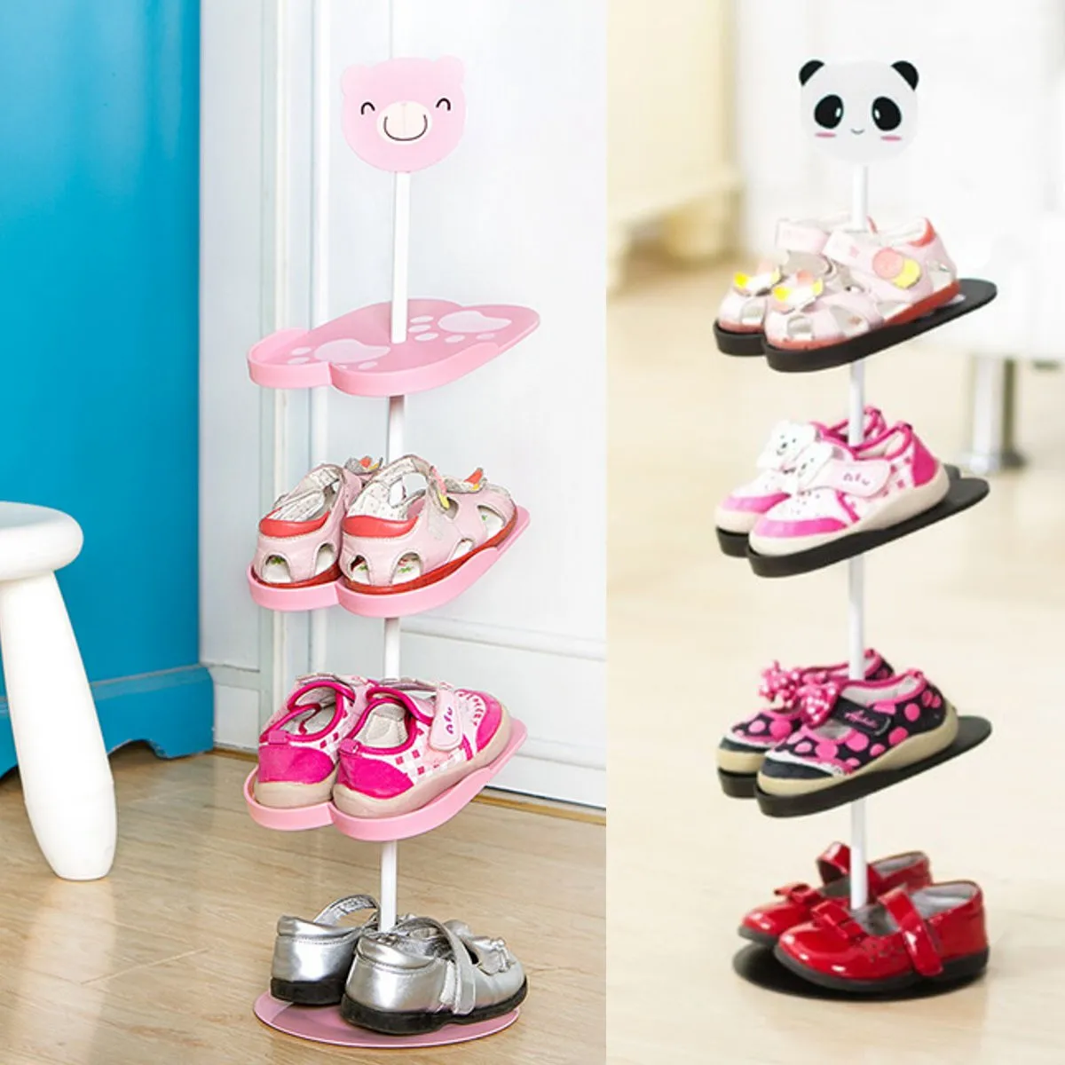 

Cartoon Shoe Rack Simple Free Standing Storage Rack Kids Shoe Storage Rack Home Storage Collection Tool Conveniet Stand