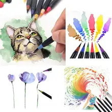 Мягкий наконечник кисть для рисования многоразового использования акварельные маркеры каллиграфия ручки разных цветов