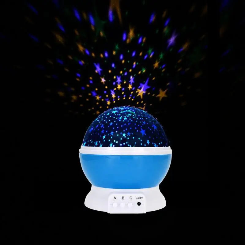 Звездное небо светодиодный Ночной светильник ing Moon Star Новинка вращающийся стол настольная лампа батарея USB Детский Настенный потолочный проектор лампа