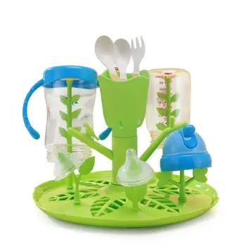 

Baby Milk Bottles Drain Rack Tree Shape Infant Drying Rack Storage Multifunction Kids Nipple Dryer Drainer Shelf Bottle Cleaning