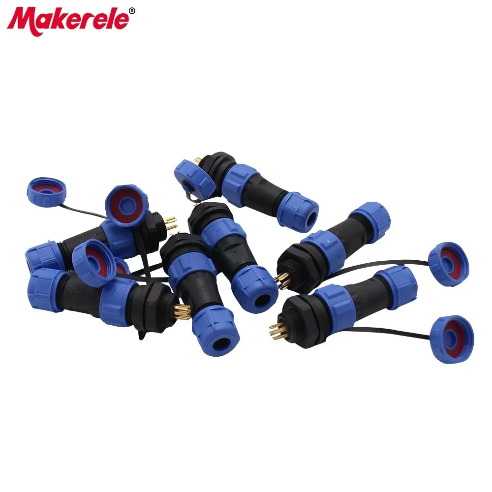 

Aviation Waterproof Connectors 13MM Straight Rear Nut Connector 2/3/4/5/6/7/9 Pin Aeronautical Plug And Socket Free shipping
