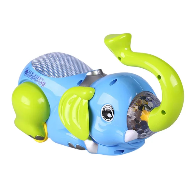 Musical Baby Animal Toy 360 degrees Tipping Bucket Elephant Car Crawl Baby Sensory Portable Toy For Children Birthday Gift 1