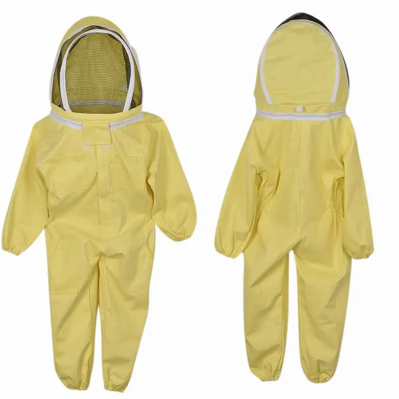 Костюм против пчелы желтый хлопковый Детский комбинезон космический костюм камуфляжная одежда Кепка 120-130 см