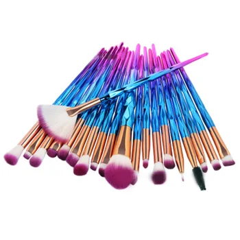 

20Pcs Professional Makeup Brushes Set Powder Foundation Eyeshadow Mermaid Glitter Make Up Brushes Cosmetics Soft Synthetic Hair