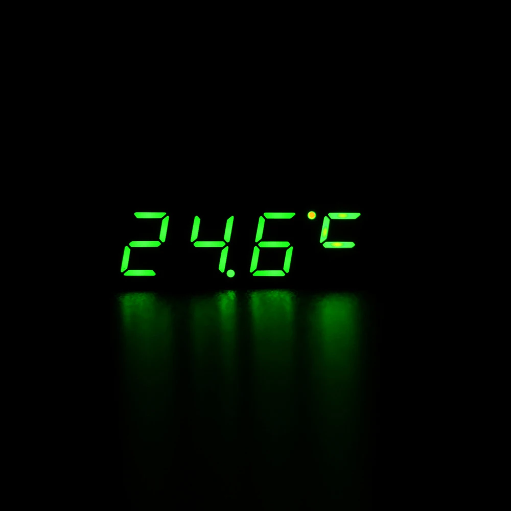 Onever светодиодный температурный термометр Вольтметр светодиодный дисплей цифровые часы цифровой таймер зеленый синий красный светильник