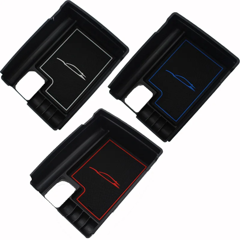 

2019 New Car Armrest Box Storage Center Console Tray Bin Container For X-Trail 2014-2019 3 Colors Car Central storage Box