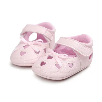 

Newborn Infant Baby Shoes Moccasins Girls Shoes Heart-shaped Princess Toddler Shoes Summer First Walkers