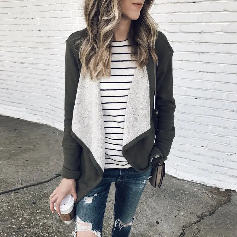 

Fashion Women Faux Suede Biker Aviator Jacket Coat Winter Warm Outwear