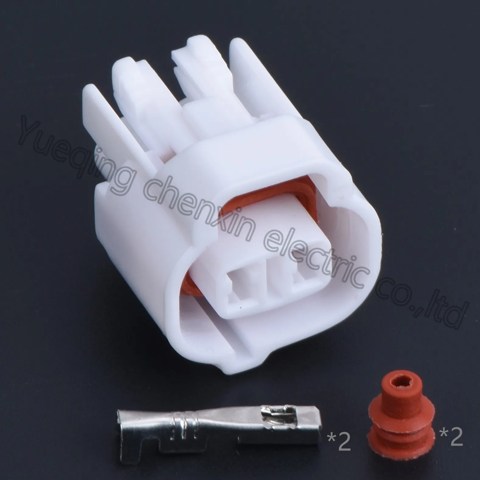 

White 2pins car waterproof auto connectors (2.0)female Side Marker Light Connector Plug Housing With Pigtail 90980-11156