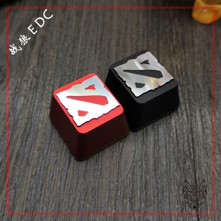 1pc Aluminium Alloy Key Cap Mechanical Keyboard Game Personality DIY Metal Keycap For Dota 2