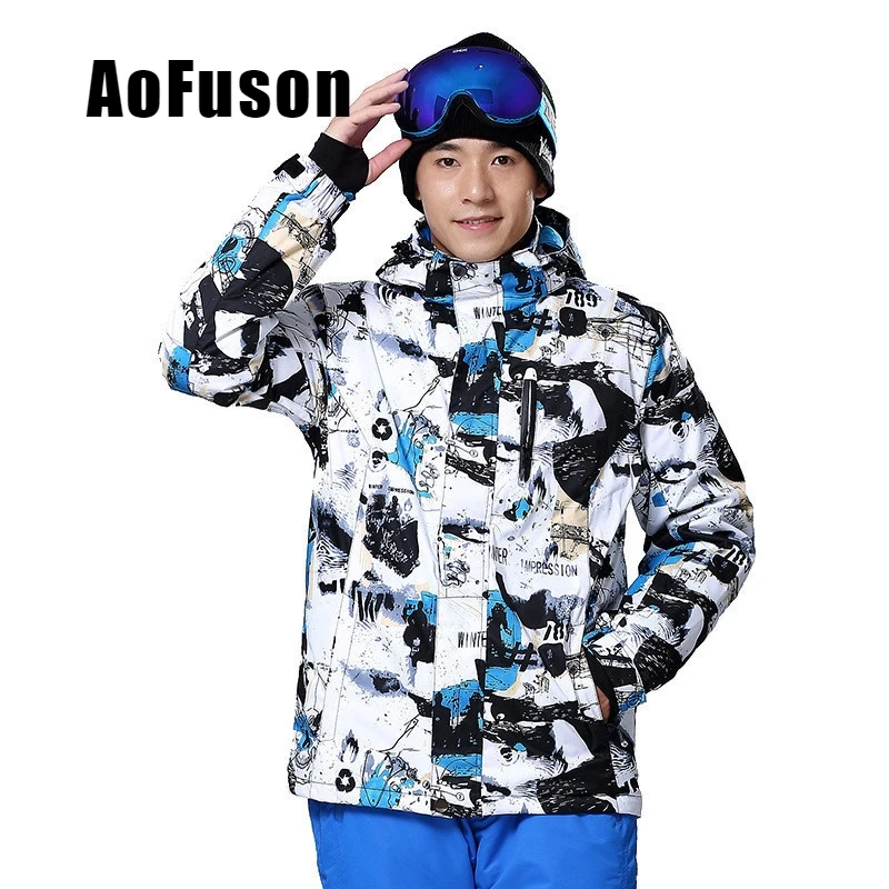 

Professional Ski Snowboard Jacket Snow Windproof Waterproof Warm Hiking Clothes Coat Breathable Snowboarding Hooded Jacket Men