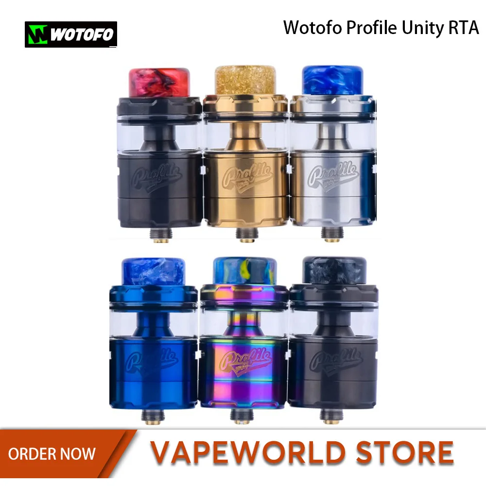 

Original Wotofo Profile Unity RTA Atomizer 3.5ML Vape Tank Rebuilding Dripping RTA Vaporizer Vape 510 Thread VS Profile RDA