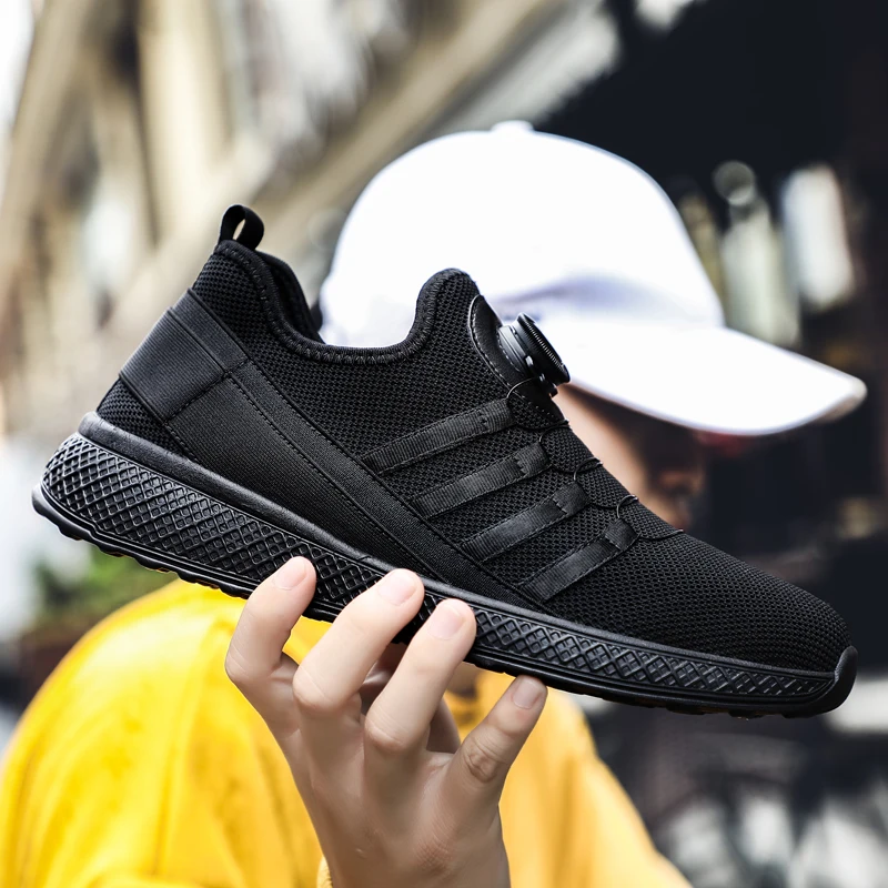 

Men Sneakers Air Mesh Men Causal Shoes Button Elastic Laces Trainers Baskets Homme Krasovki Chaussures Hommes Male Shoes Tennis