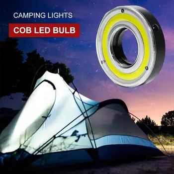 

1PC Camping Lights COB LED Bulb Battery Powered Tent Light Hook Flashlight Light Bulb Hanging Lamp Portable Lantern With Hooks