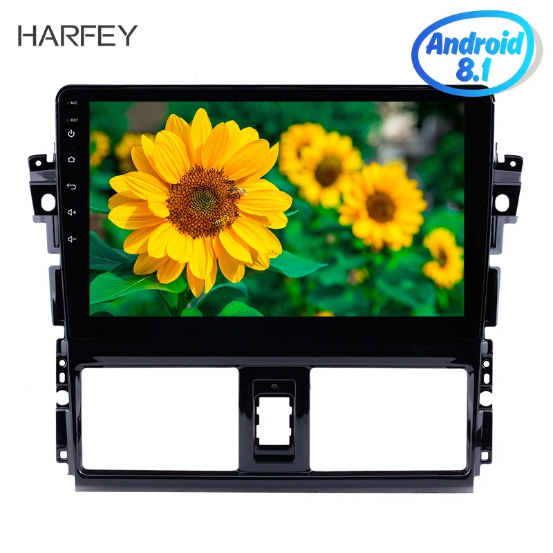 

Harfey Car Multimedia Player 2Din 10.1" Head Unit For 2013 2014 Toyota Vios Android 8.1 GPS Auto Radio Support TPMS SWC DVR WIFI