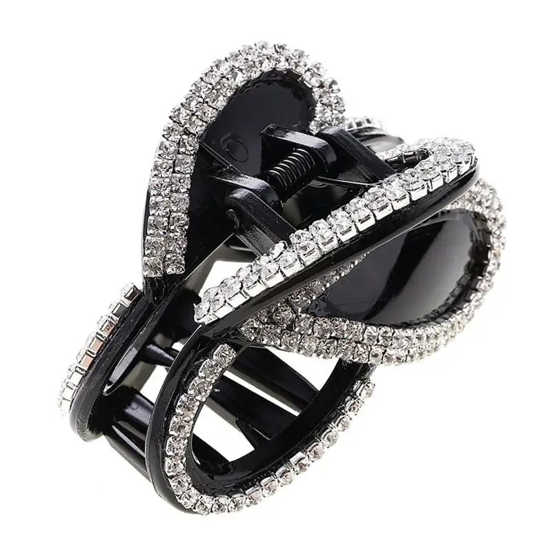 1pc Hair Claw Clips Acrylic Butterfly Shaped Crystal Diamante Hair