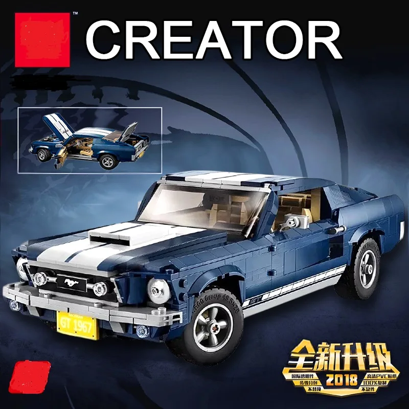 

New Creator Expert Set 1648pcs Technic Car Ford Mustang Building Blocks Bricks Toy 21047 Compatible LegoINGlys 10265