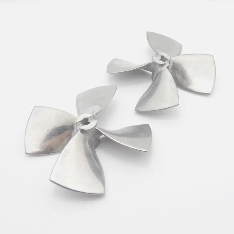 

4-Blades 44mm 55mm 60mm Metal Propeller Prop for 4mm Shaft RC Boat Scale Marine