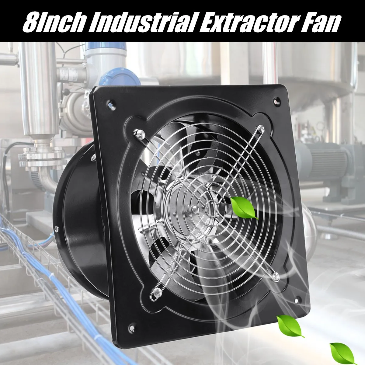 8 inch 220V 80W Stainless Steel Industrial Ventilation Fan Panel Fan