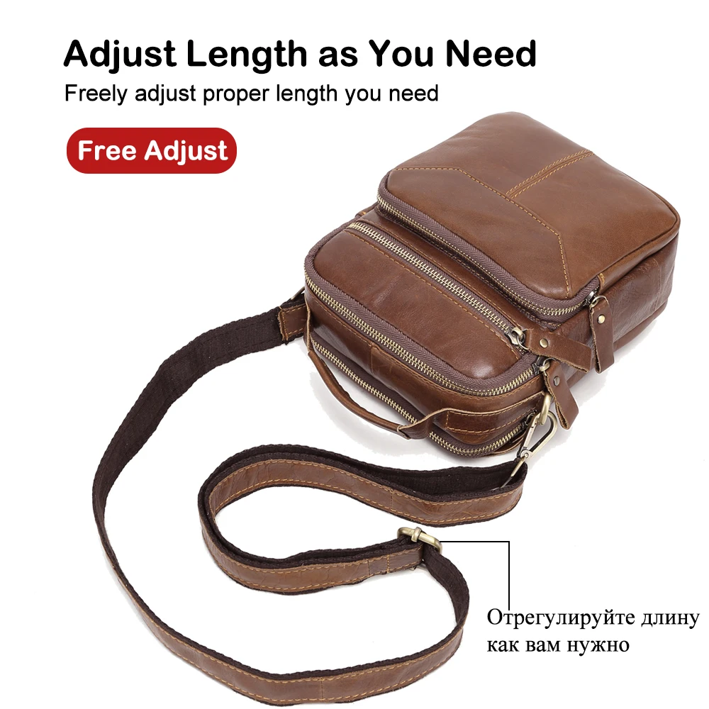  XDBOLO 2019 Men Bag Leather Men Shoulder Bag Single Strap Men's Messenger Bag Solid Crossbody Bag f - 4000085065032