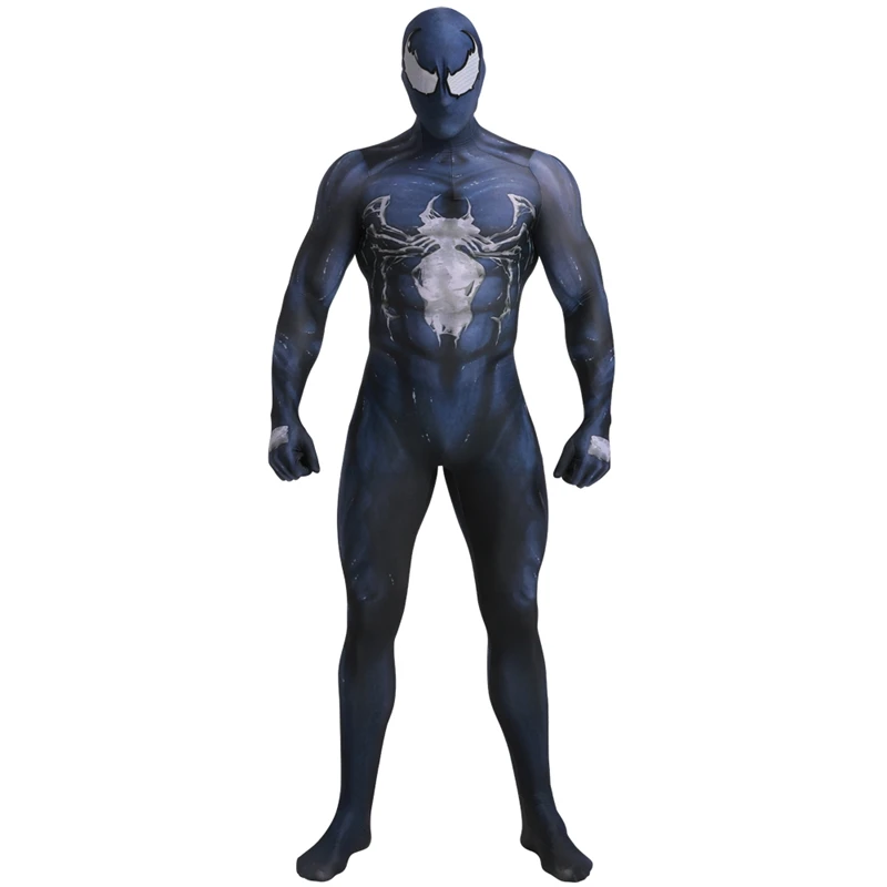 

Marvel Superhero Venom Symbiote Spiderman Zentai Skin Tight Suits Jumpsuit Halloween Cosplay Costume