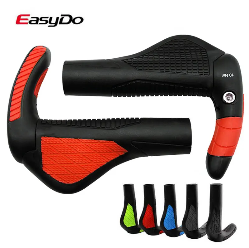 Lock On Bike Bicycle Grips Easydo Ergonomic Soft Comfortable MTB Handlebar Fiberglass Bar End Top Quality | Спорт и развлечения