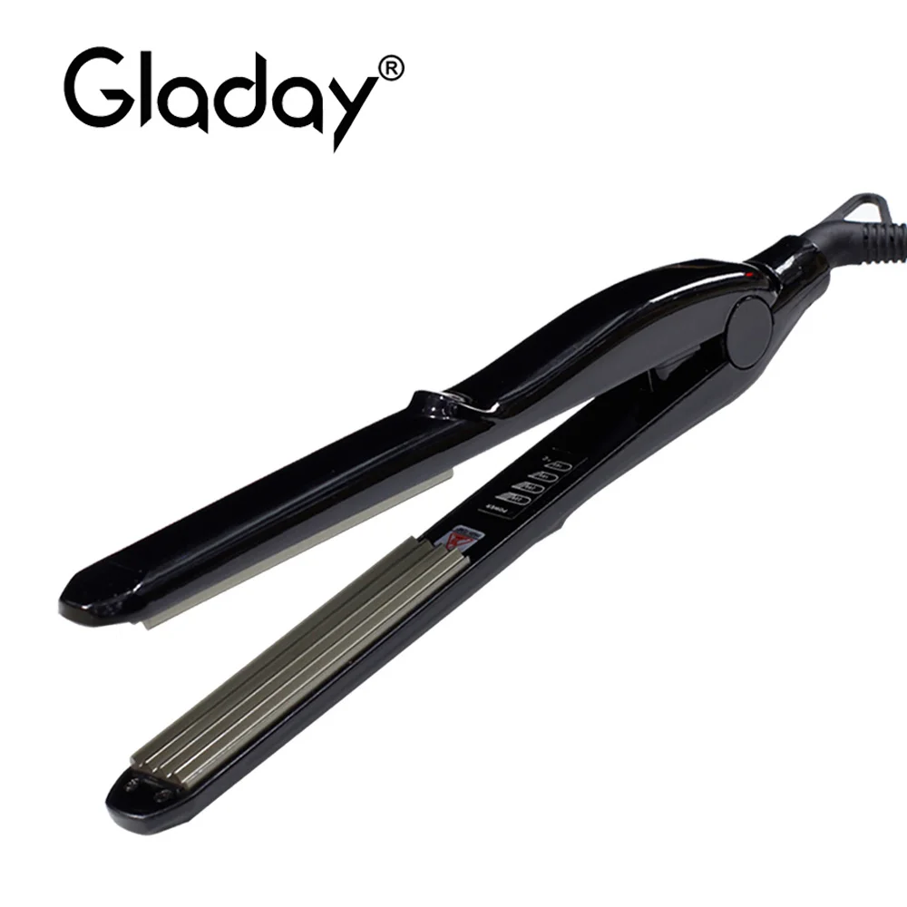 Щипцы для завивки волос Gladay 110 220 В титановые гофрированные щипцы электрические
