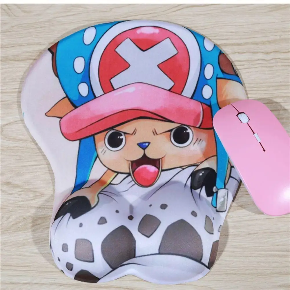 

Cartoon 3D Mouse Pad Mat Wrist Rest Mousepad Breast Hip Gaming Playmat Japan Anime Video Luffy Tony Chopper Children Gifts