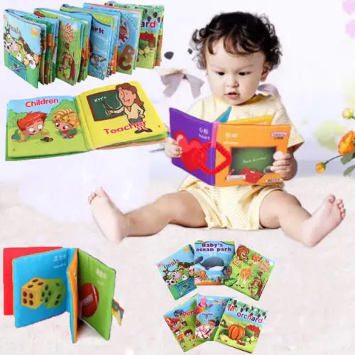 

Newborn Baby Intelligence development Cloth Bed Cognize Books Educational Toys Baby