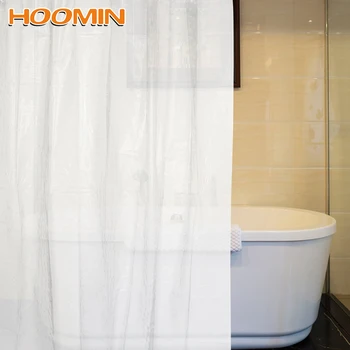 

Shower Curtain Translucent Moldproof Household Merchandises PEVA With 12 Hooks Bathroom Curtain 3D Thickened Waterproof