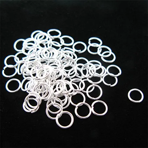 TOAOB 300pcs Open Jump Rings Silver Plated 8mm