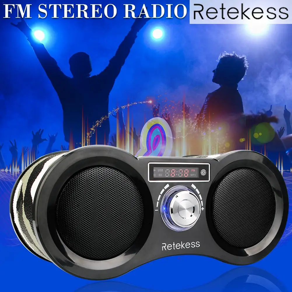 

RETEKESS V113 Camouflage Digital Stereo FM Radio USB TF Card Speaker MP3 Music Player With Remote Control Receiver Radio