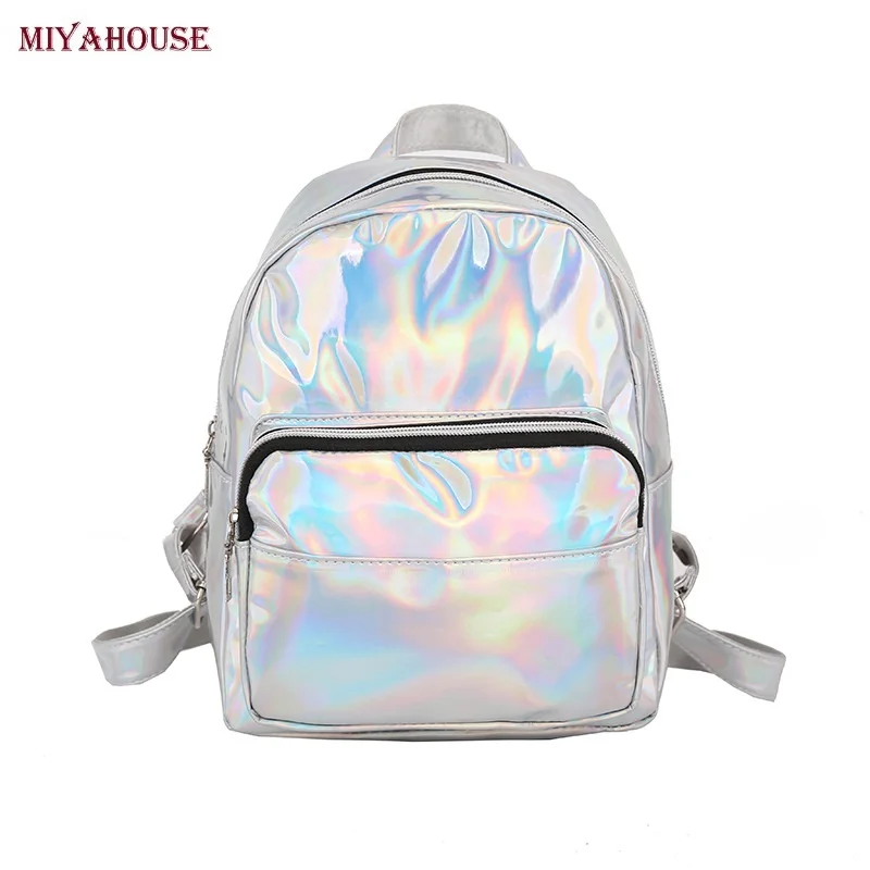 

Miyahouse Sen Weaving Literary Backpack For Female Laser Fashion Wild Girls School Bag High Quality Women's Rucksack Travel Bag