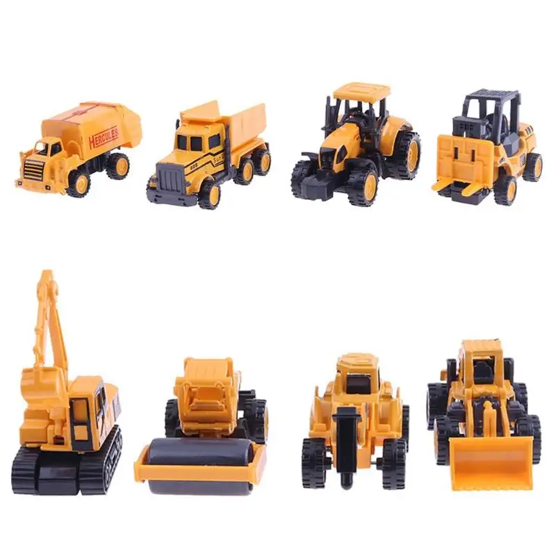 

4pcs Alloy Engineering Car Tractor Toy Dump Truck Model 1:64 Mini Gift