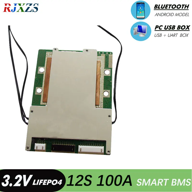 

Smart bms 36v 12S 80A/100A 36V Lifepo4 smart bms pcm with android Bluetooth app UART bms wi software (APP) monitor