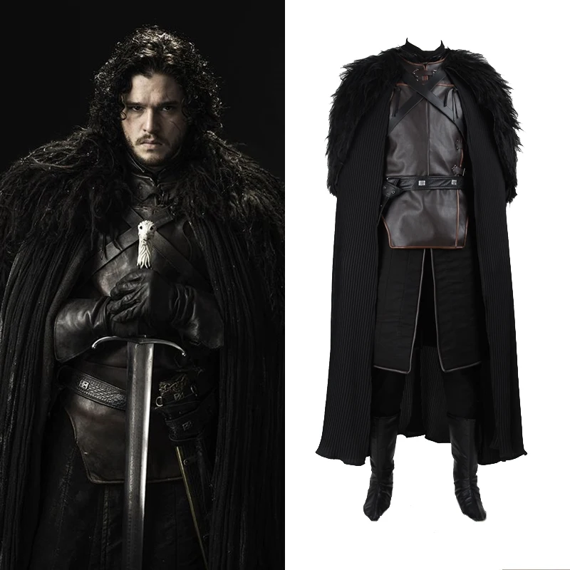 New Game of Thrones Jon Snow Cosplay Costume Top Grade