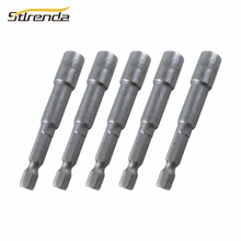 STLRENDA 5 шт. Магнитная Гайка Отвертка с шестигранной головкой 1/", 5 мм, 6 мм, 7 мм, 8 мм S2 сталь 65 мм длина шестигранный 1/4 хвостовик
