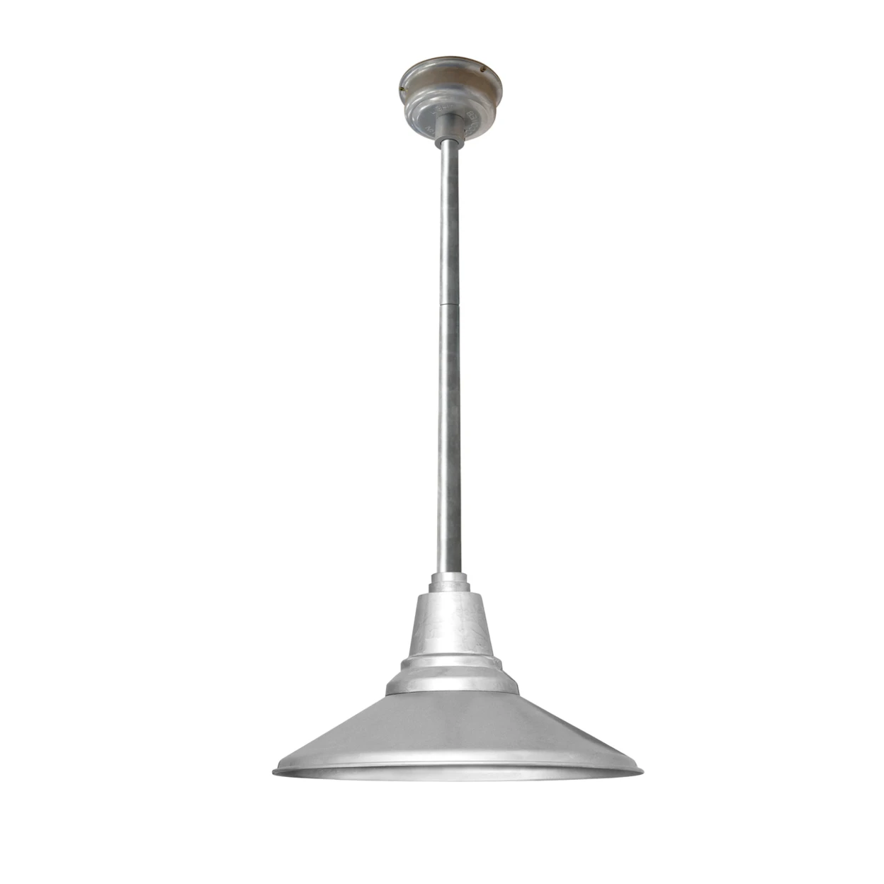 14&quot Calla LED Pendant Light in Galvanized Silver with Downrod | Освещение