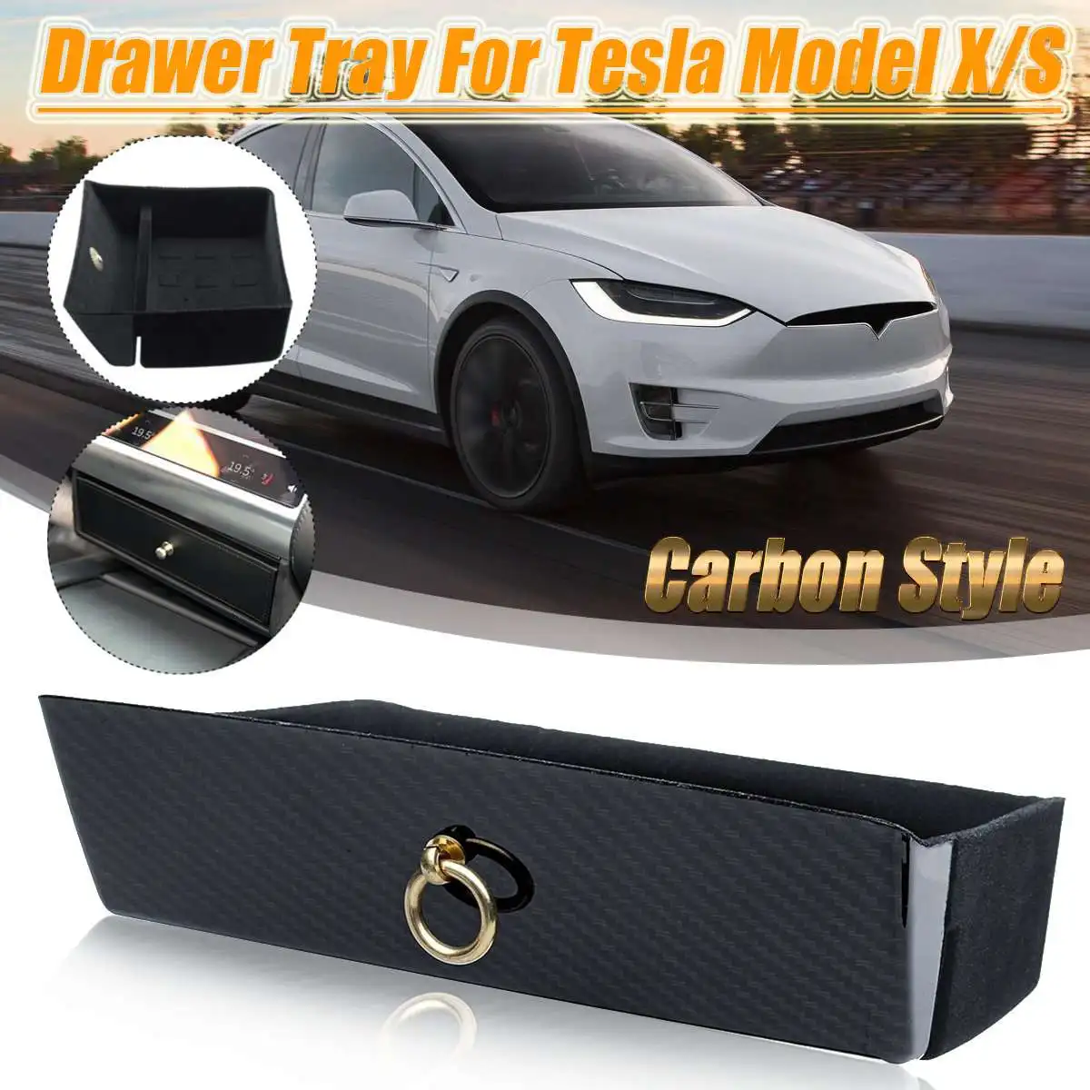 

Center Console Storage Drawer Tray Container Store Content Box For Tesla Model X Model S 2012 2013 2014 2015 2016 2017 2018