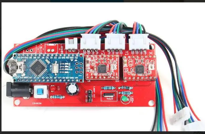 2 оси USB плата управления DIY Лазерный Гравировальный Станок с ЧПУ Панель управления Поддержка лазерного модуля выходной индикатор