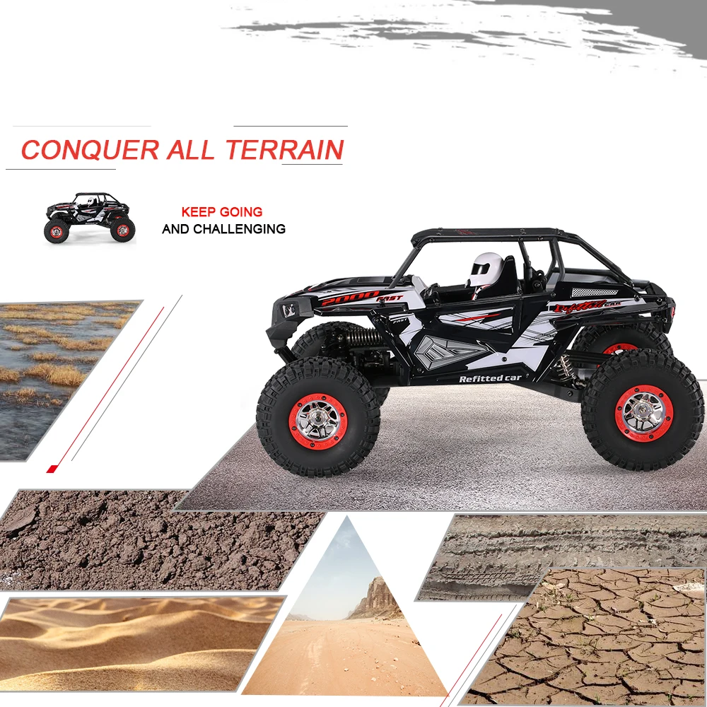 WLtoys 10428-B2 1/10 2,4G 4WD RTR Электрический Рок Гусеничный внедорожный Багги пустыня Baja RC автомобиль для мальчиков подарки на день рождения