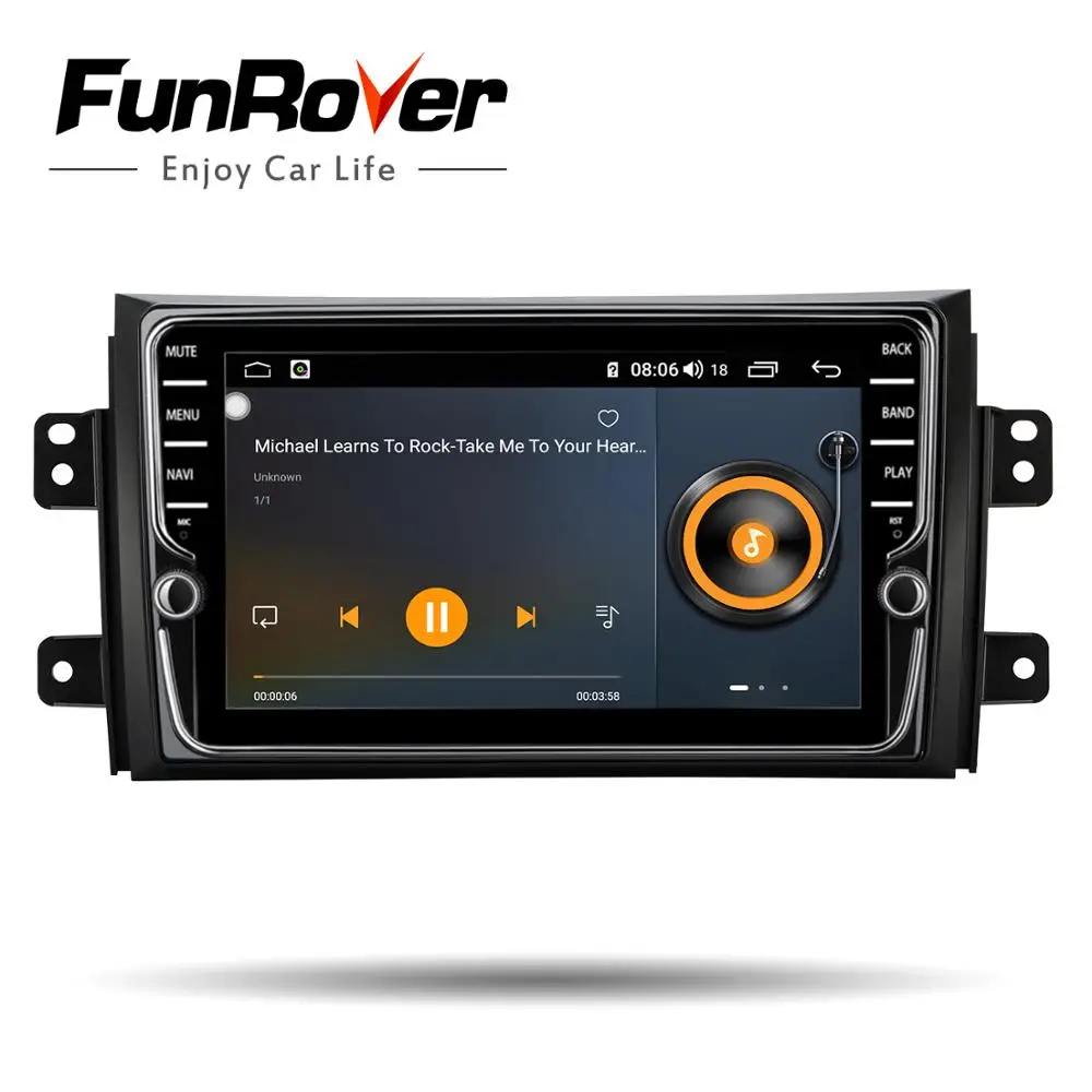 Best Funrover octa 8 core car radio multimedia player Android 9.0 for Suzuki SX4 2006-2013 car dvd navigation gps stereo Split-screen 4
