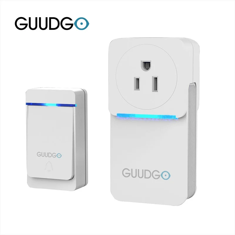 

GUUDGO GD-MD02 Waterproof Smart Socket Music Doorbell 52 Melody Chime 5 Levels of Adjustable Volume Door Bell Socket Doorbell